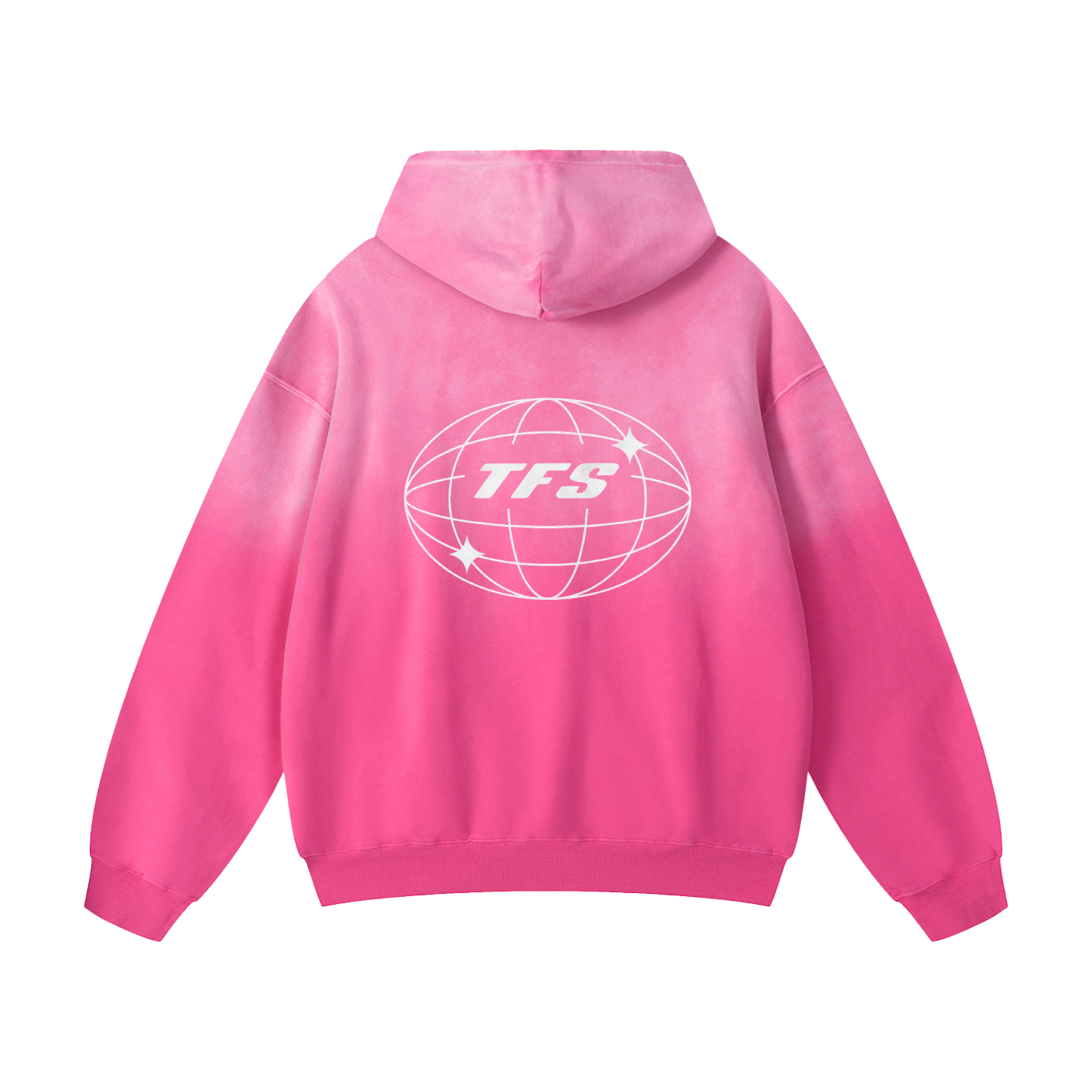 Mens 1-800 Pink Sunfade Hoodie