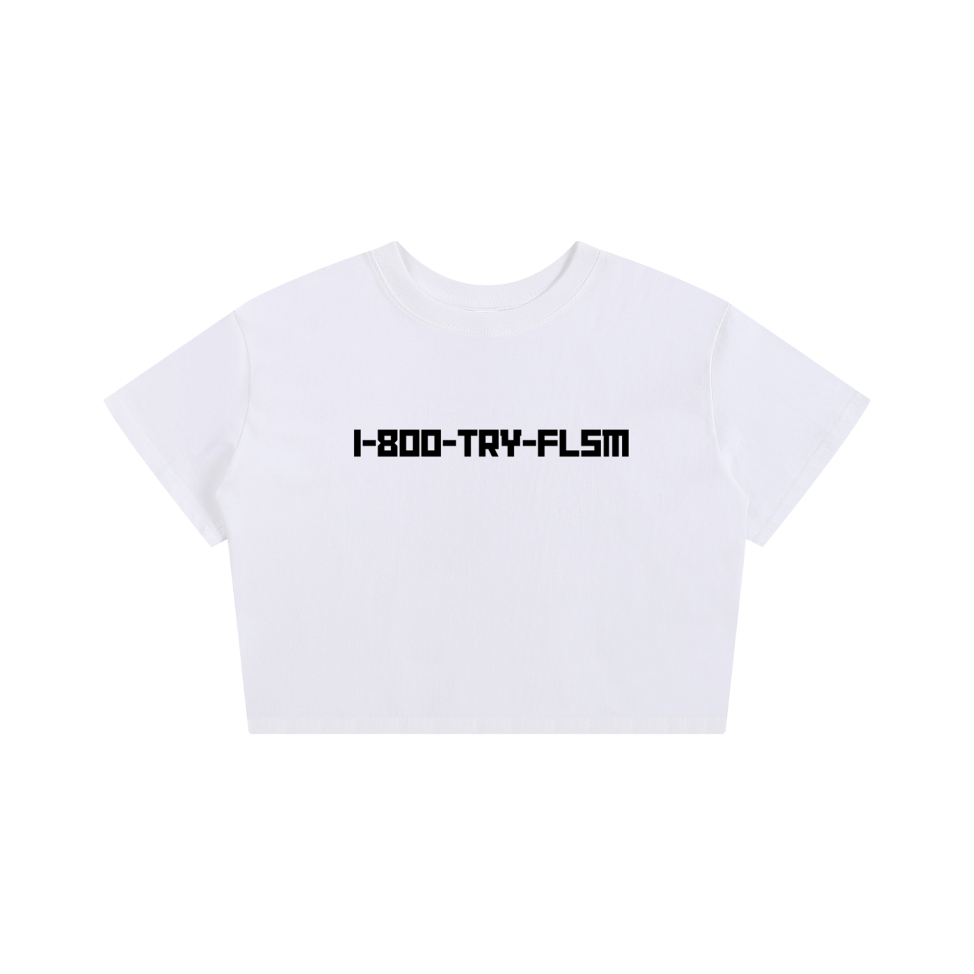 Womens 1-800 White Crop